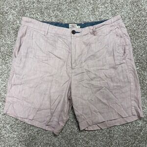 Faherty Tradewinds Linen Blend Shorts Men's 33 Drawstring Pockets 7"
